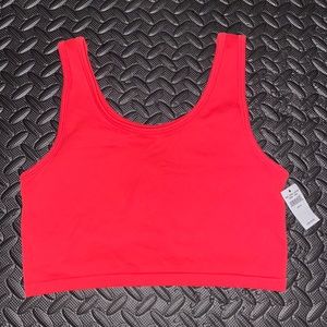 AERIE NWT Cropped Tank Top Sz M built in bra